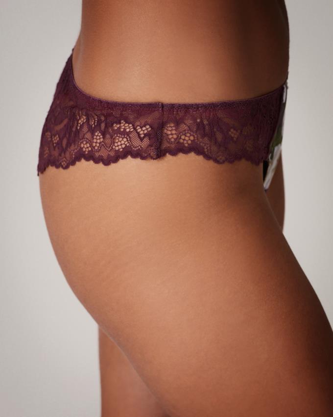 Sous Vêtement Ted Baker Floral And Lace Brief Violette Foncé Femme | MME-69933421